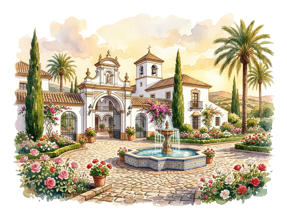 Acuarela Hacienda El Triunfo, Espartinas, Sevilla